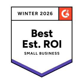 G2 Best Est. ROI for Small Business - Winter 2026